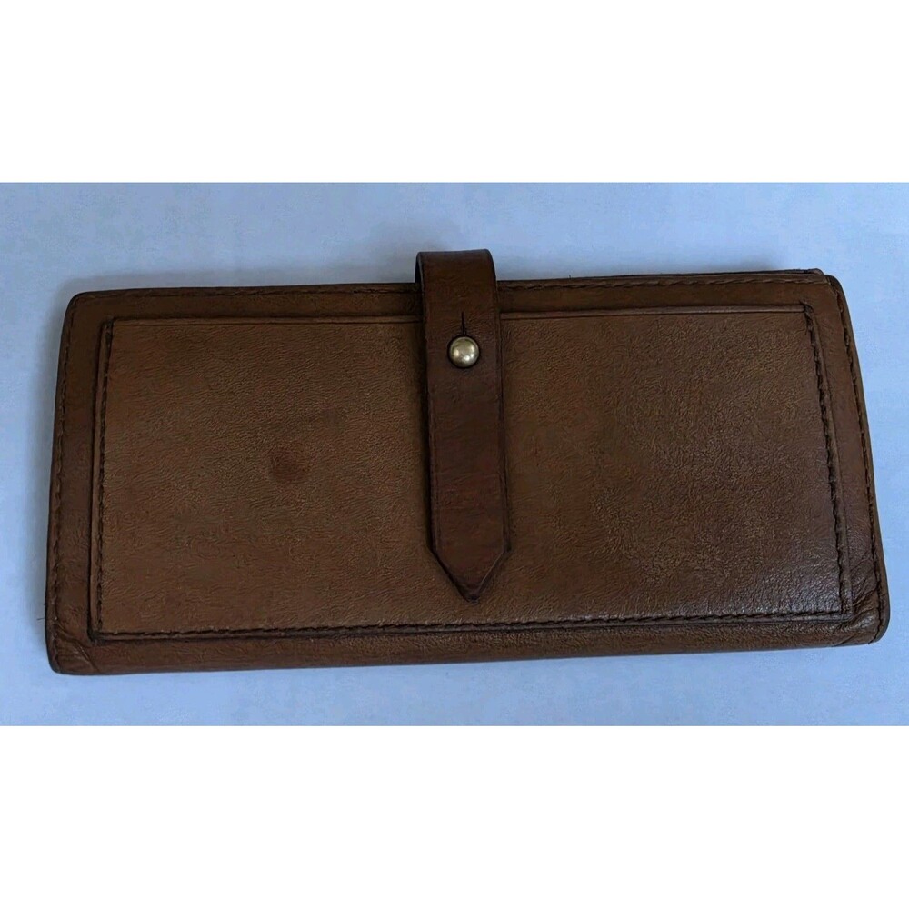 Womens Madewell The Post Wallet Tan English Saddle Soft Leather